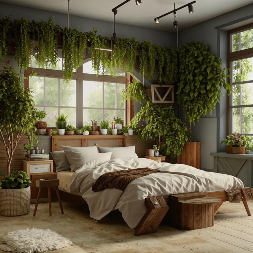 Спальня в экостиле