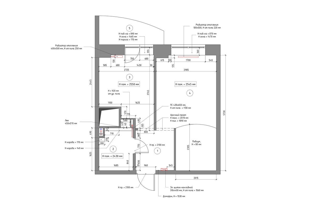 Обмерный план