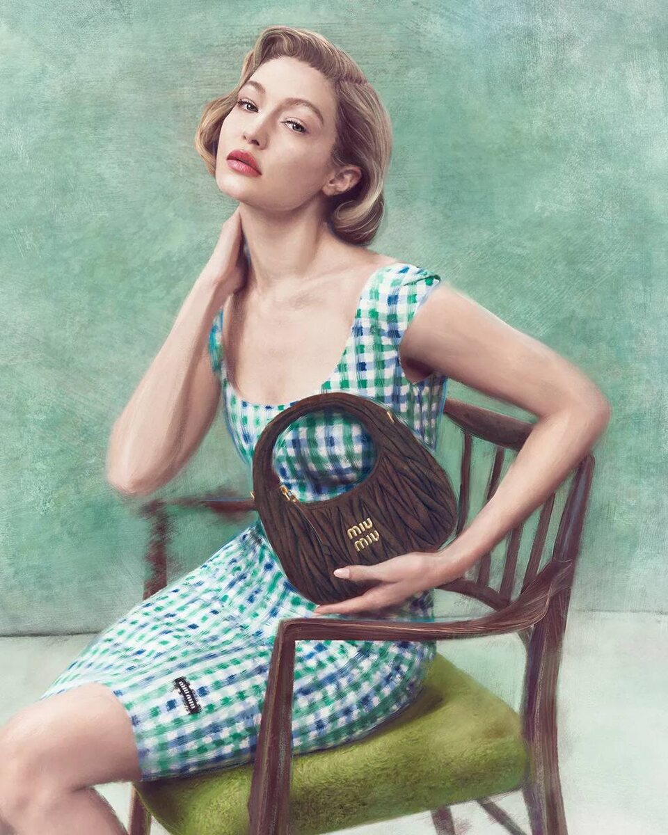    Джиджи Хадид стала лицом рекламной кампании Miu Miu (фото 2)