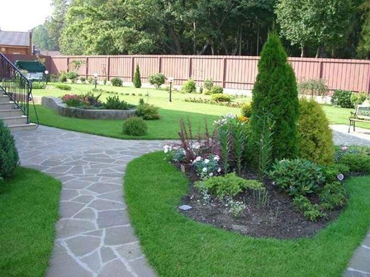 Ландшафтный дизайн загородного дома.