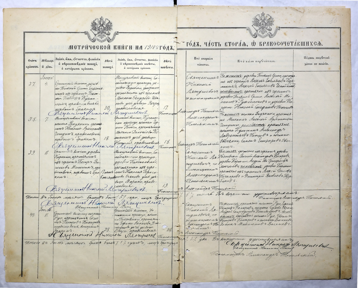 Эти материалы, например, я получила с помощью Максима. Запись о браке моего пра(2)деда Чешуина Николая Архиповича и моей пра(2)бабушки Кузьминых Натальи Михайловны.