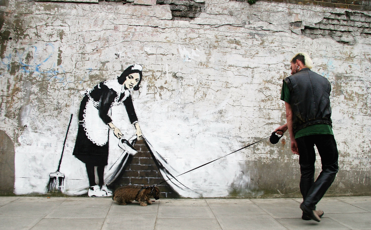 "Борьба с вредителями", Бэнкси / Banksy, 2008, habr.com