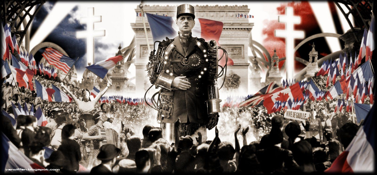 руководитель всего французского сопротивления генерал Шарль де Голль 