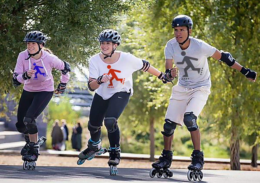 Наклейки на футболках сообщества любителей роликов