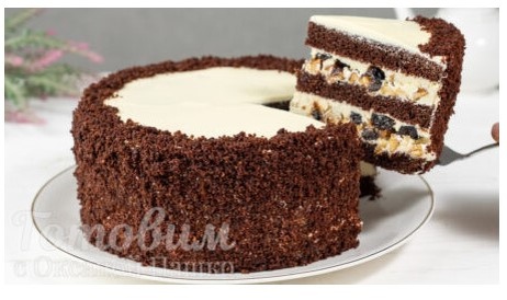 Торт “Чернослив шоколаде”