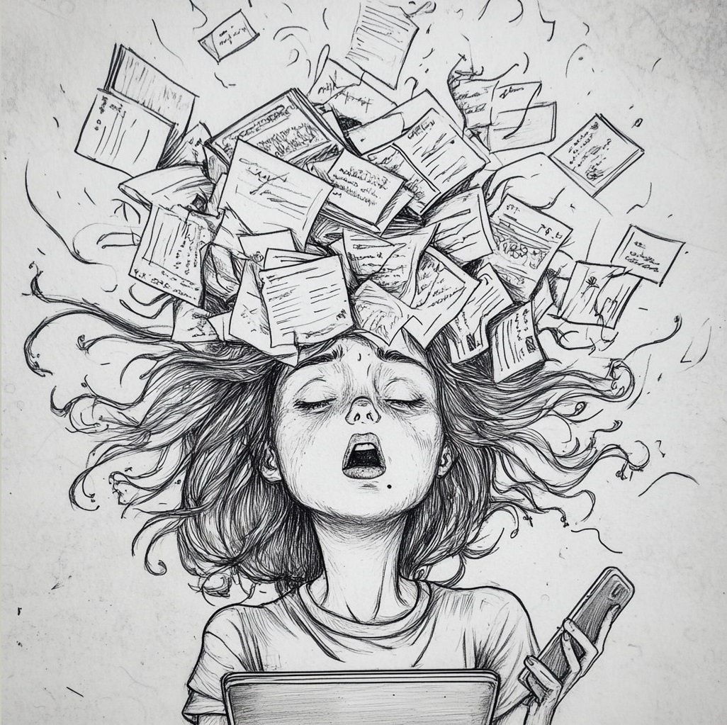 Как справиться со стрессом на работе (советы психолога КПТ). Изображение сгенерировано нейросетью.