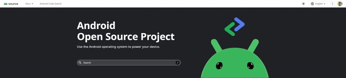 Скриншот лендинговой страницы Android Open Source Project.