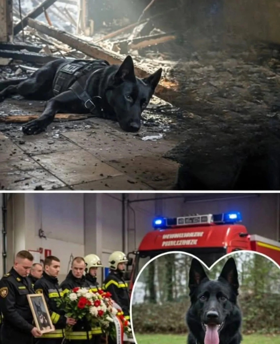 Фото из другого поста о погибшей на службе собаке-спасателе