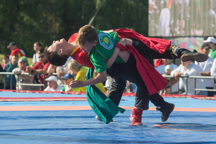    Татарстан в мире этноспорта был представлен национальной борьбой.   
Фото: «БИЗНЕС Online»
