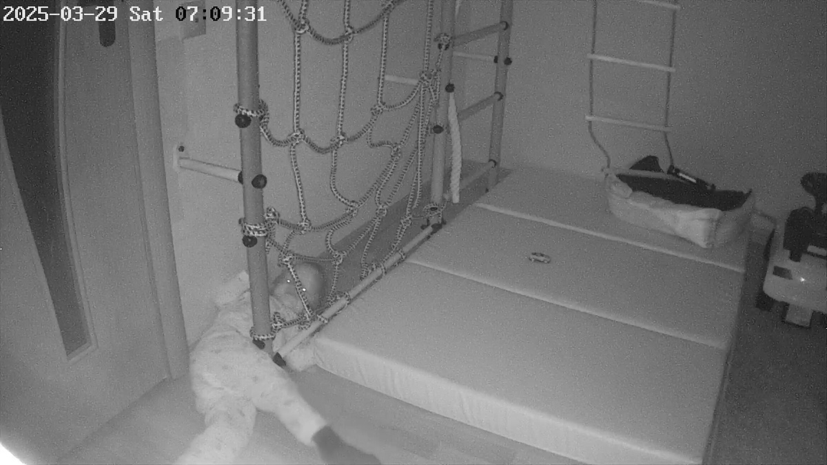 Женя решил полежать на полу