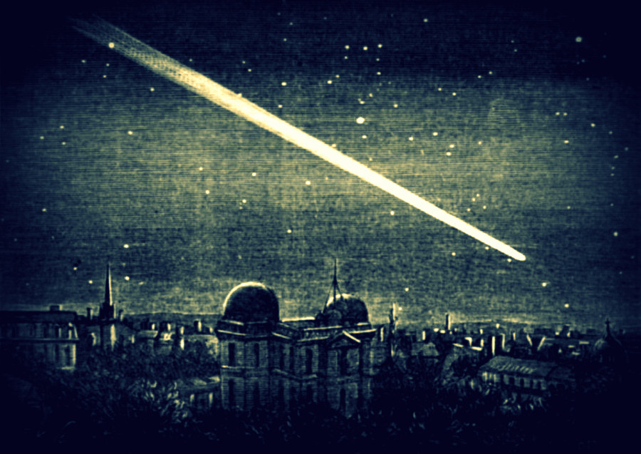 Комета Галлея в 1910 году. Яндекс картинки.