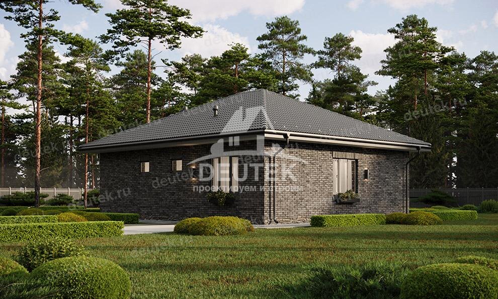 Проект одноэтажного дома до 120 м2 с террасой