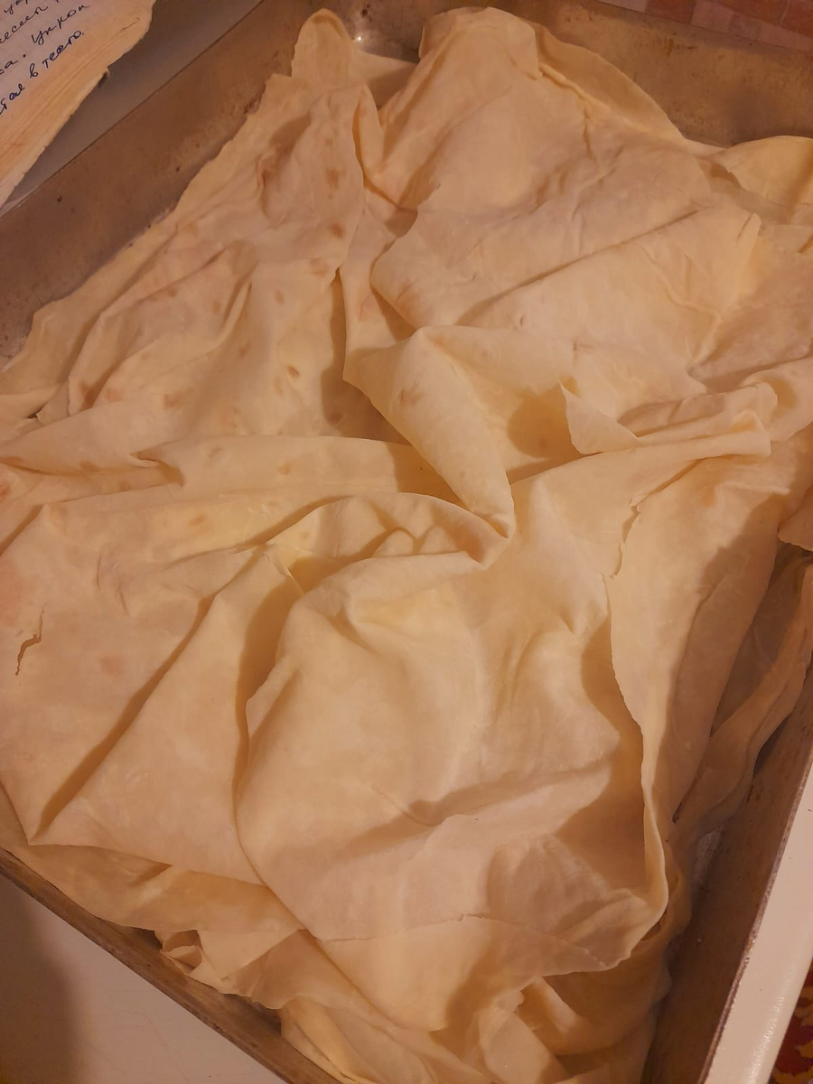 Вот так раскладываем юфку