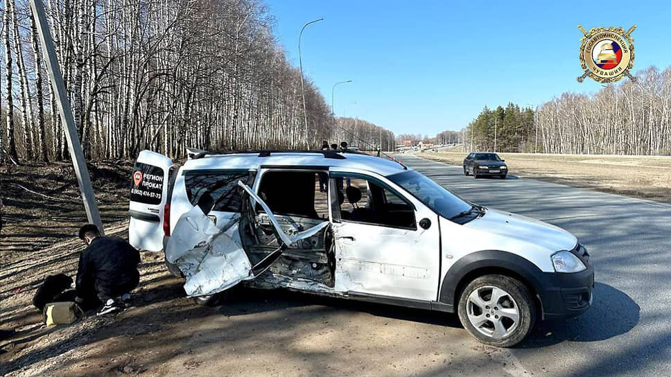 В Чувашии в ДТП на трассе М-7 пострадали два человека.📷Фото: Госавтоинспекция Чувашской Республики