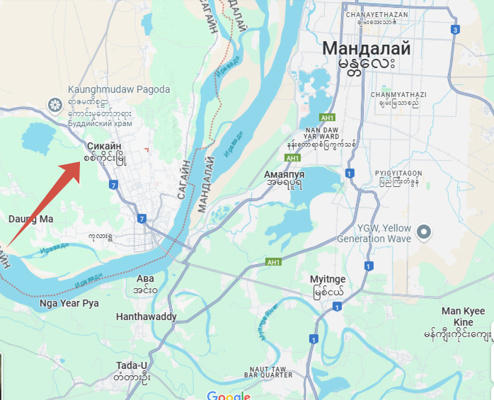 Карта Мандалая, скрин