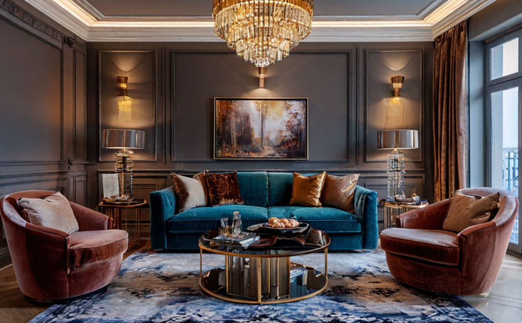    Дизайн роскошной гостиной в современном стиле Keri