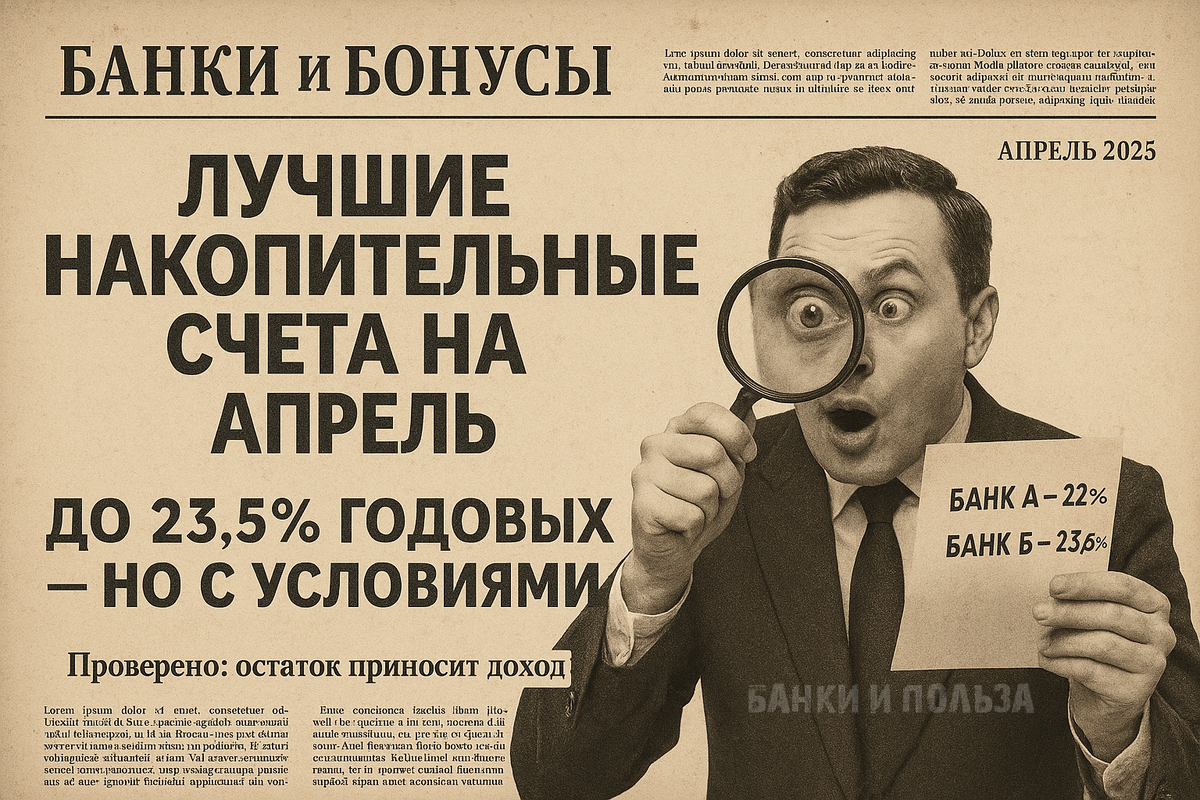 Лучшие накопительные счета в апреле 2025