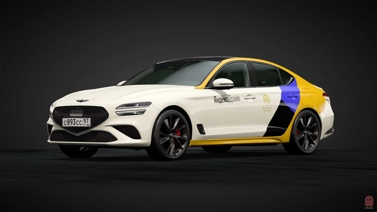 Hyundai Genesis с раскрасом Яндекс Драйв, Gran Turismo 7
