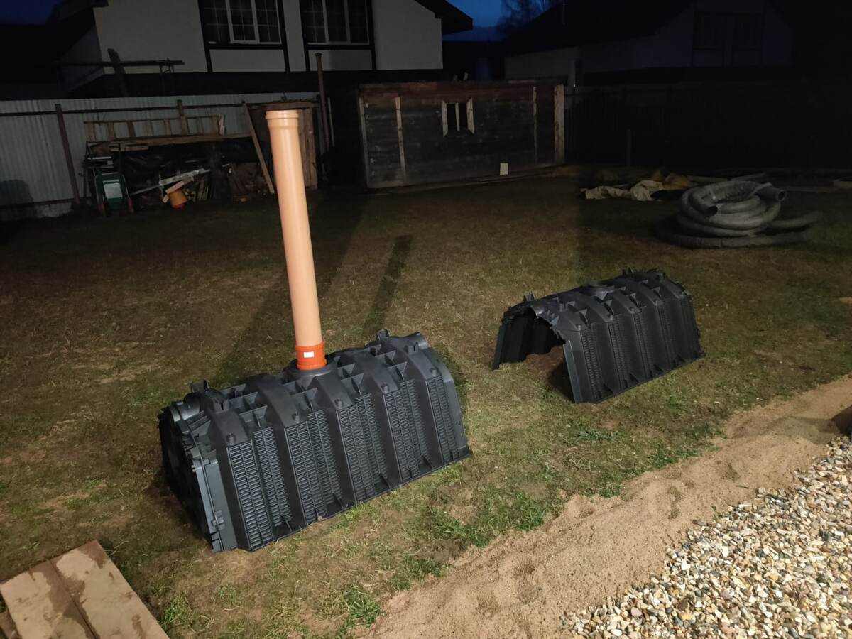 Тоннель Graf с установленной в него приточной трубой