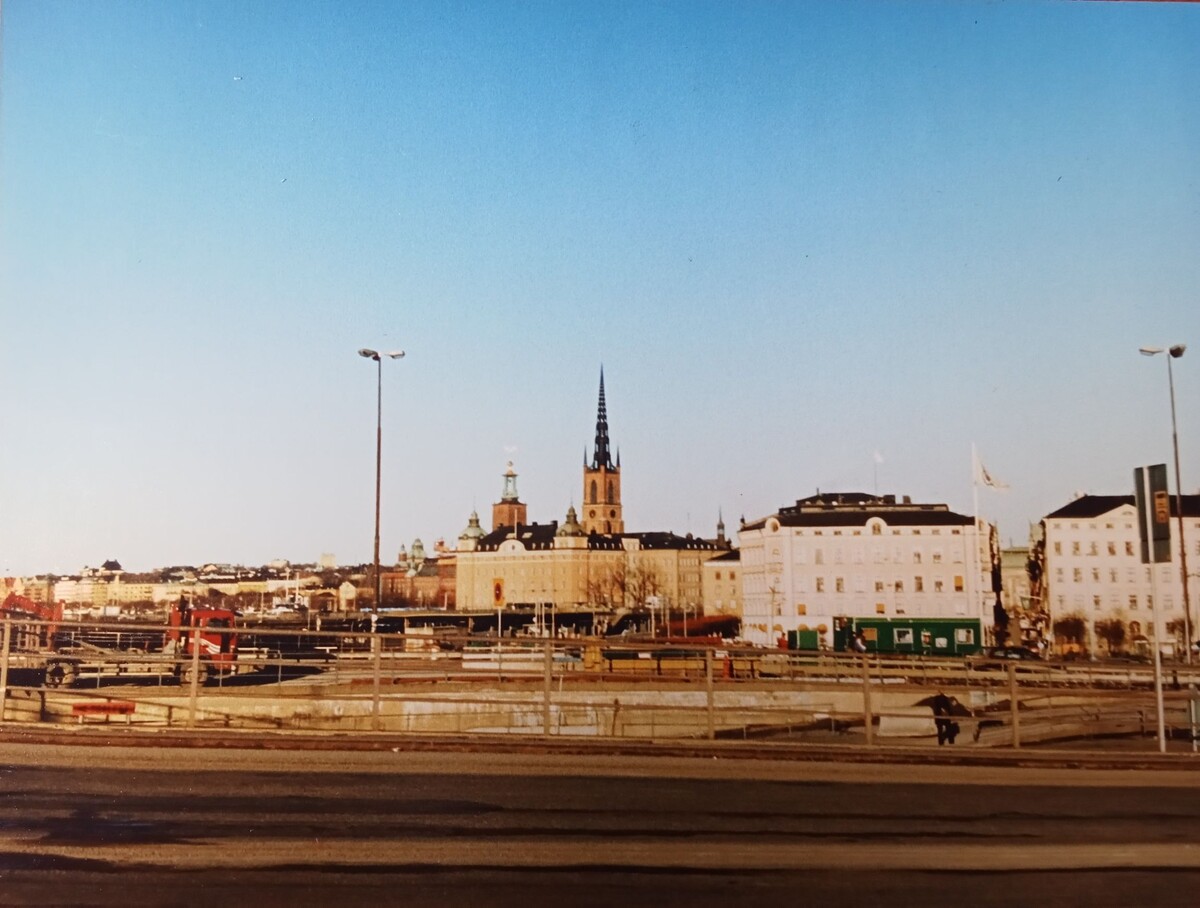 Вид на Риддархольмен (Рыцарский остров). Церковь и Ратуша 