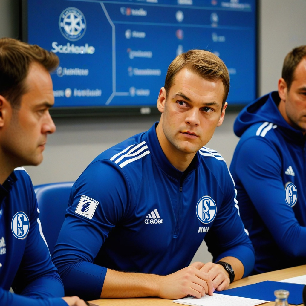 Мануэль Нойер и тренерский штаб "Шальке 04"