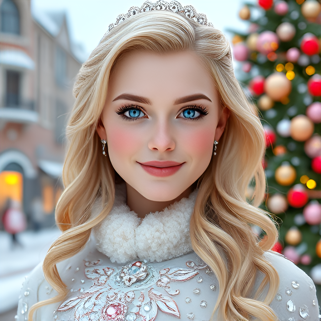 Сержант отдела магического контроля Ванесса Чейз в костюме Снегурочки. В галерее иллюстрации созданы нейросетью для онлайн генерации картинок dezgo.com.