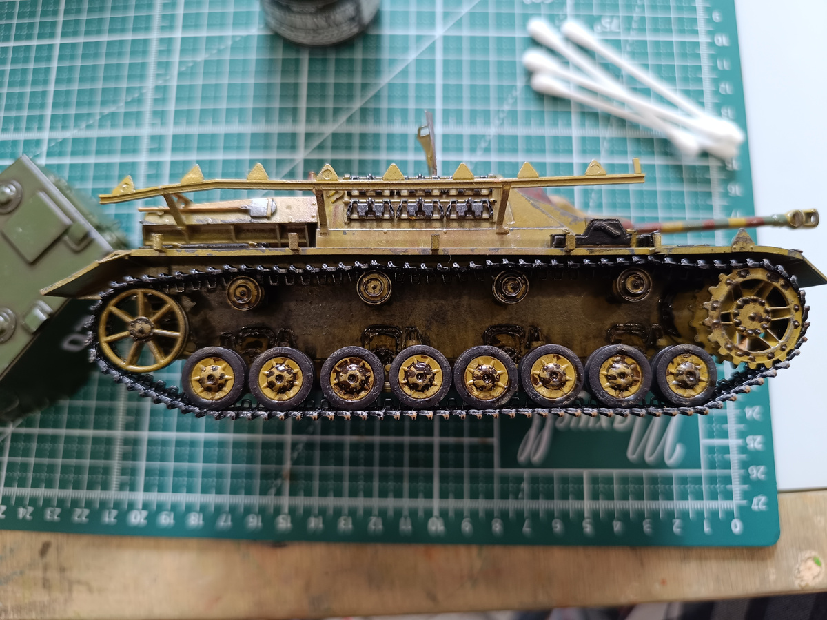 Работа смывки на примере ходовой части