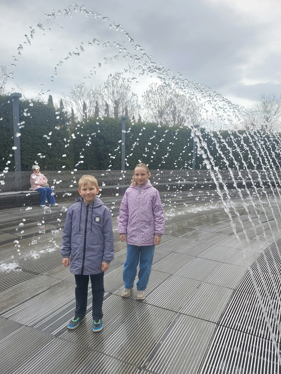 В фонтане парка Краснодар