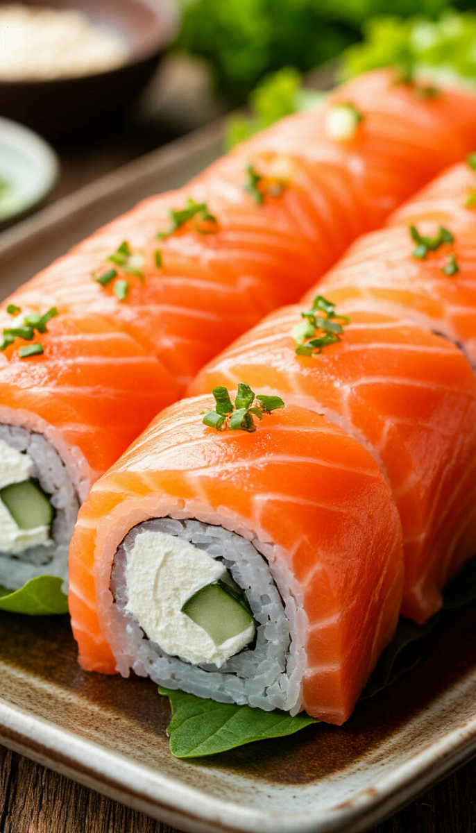 Роллы — блюдо японской кухни, в качестве основы для которого используют рис и водоросли-нори. В качестве начинки применяют свежую или подсоленную рыбу, икру, сливочный сыр, фрукты и овощи. В российской традиции в роллах может использоваться мясо.  

Некоторые виды роллов:

«Аляска» — угорь, снежный краб, авокадо, омлет, майонез; 
«Унаги маки» — ролл с угрём и огурцом; 
«Макеши» — лосось, сливочный сыр, масаго, омлет, огурец, острый соус; 
«Бонито Филадельфия» — лосось, мягкий сыр, стружка тунца; 
«Киноко» — окунь в кляре, масаго, шампиньоны, огурец, тар-тар и унаги соусы; 
«Монреаль» — угорь, омлет, помидор, майонез, икра капеллана; 
«Фурай» — креветка, жареная кожа лосося, огурец, хрустящий кляр, соус спайси. 
Несколько сайтов, где можно заказать роллы с доставкой в Москве:

setsushi.ru — предлагает различные виды роллов, включая маки с лососем, огурцом, сыром, тунцом и угрем; 
sushi-profi.ru — предлагает роллы с доставкой, такие как «Китами», «Энгару», «Санкакей» и другие; 
pizzasushiwok.ru — предлагает сложные, в темпуре и запечённые роллы, а также хот-роллы с острым спайси-соусом. 