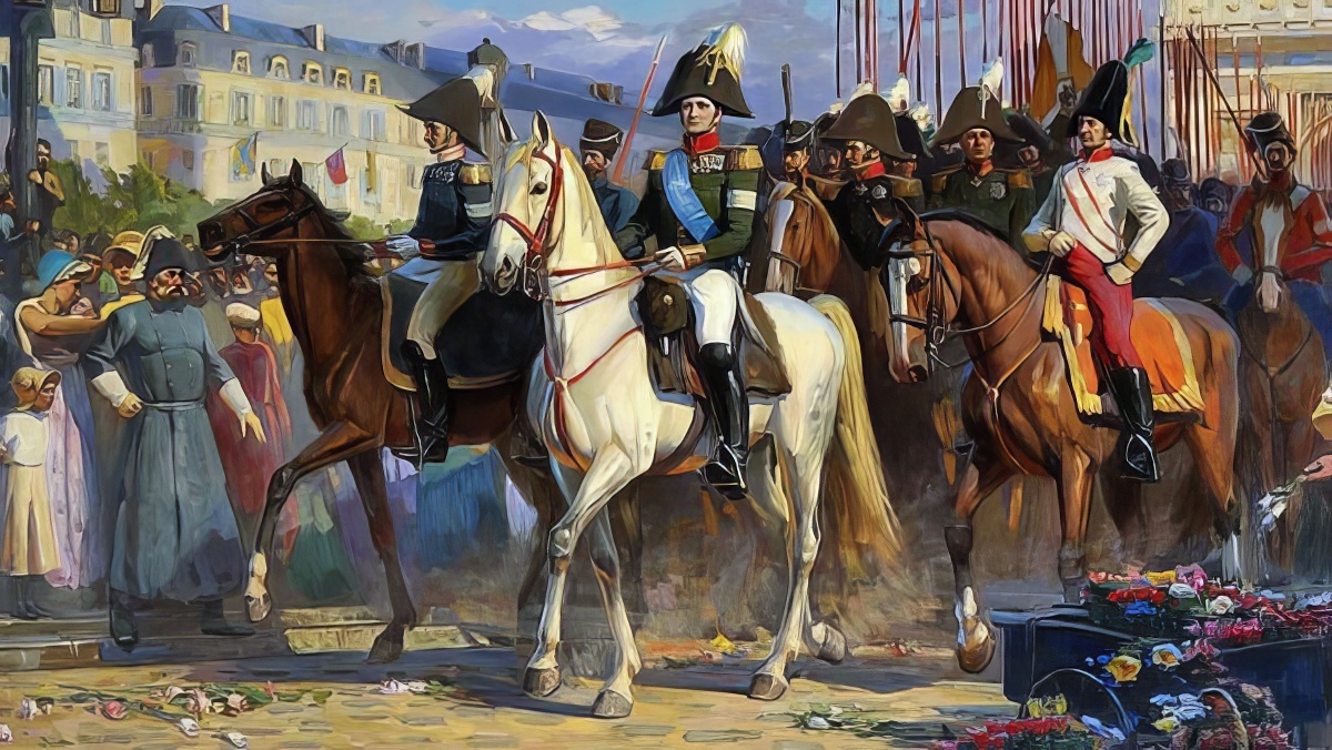 Картина Сергея Трошина «Въезд императора Александра I в Париж»