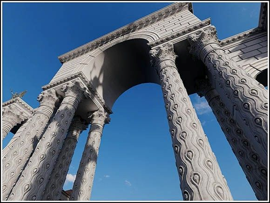 Реконструкция Триумфальной арки на форуме Феодосия