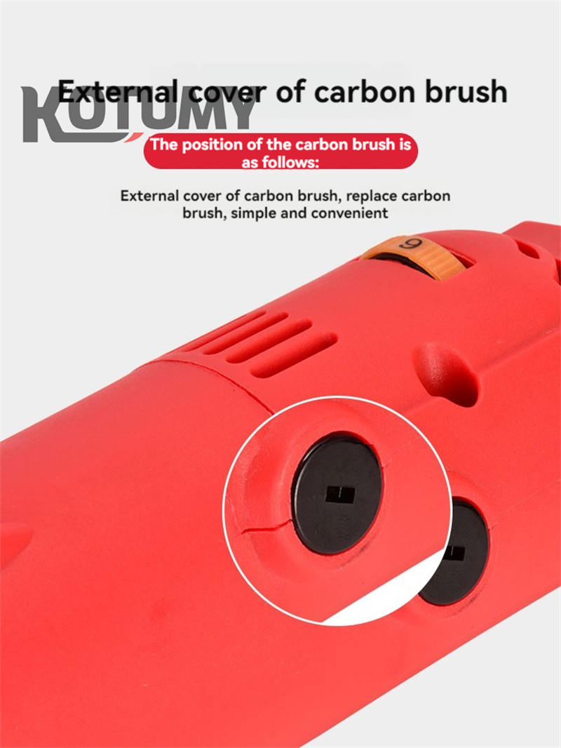 Легкий доступ к щеткам. 