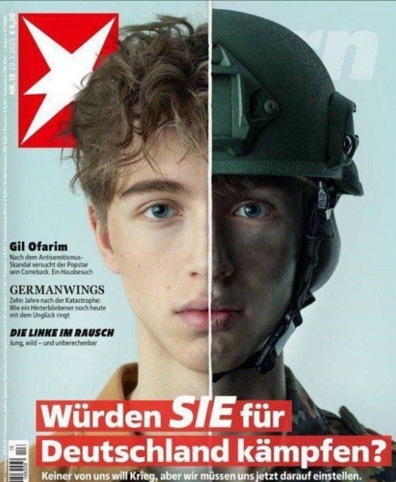 "Вы бы пошли на войну за Германию? Никто из нас не хочет войны, но мы должны готовиться к ней сейчас"