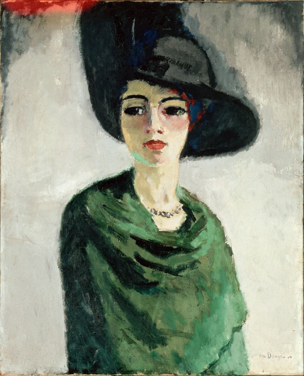 Художник Кес ван Донген (1877 - 1968)  — Женщина в чёрной шляпе. 1908.