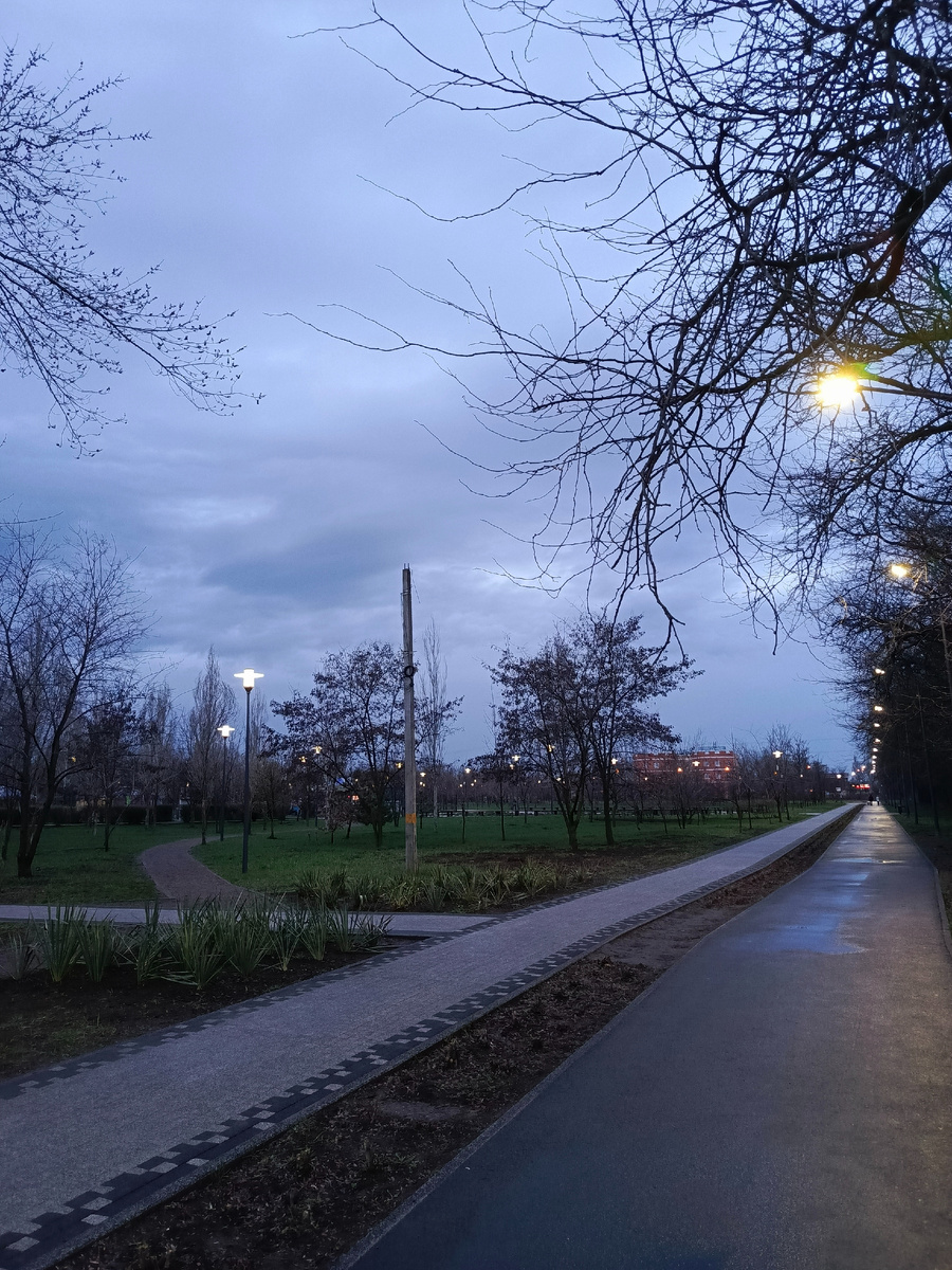 Парк ранним утром