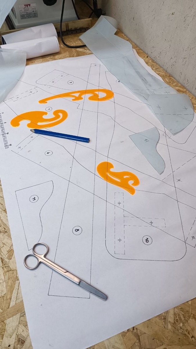 Этапы подготовки для создания шаблонов кресла Адиронтак (Листайте)