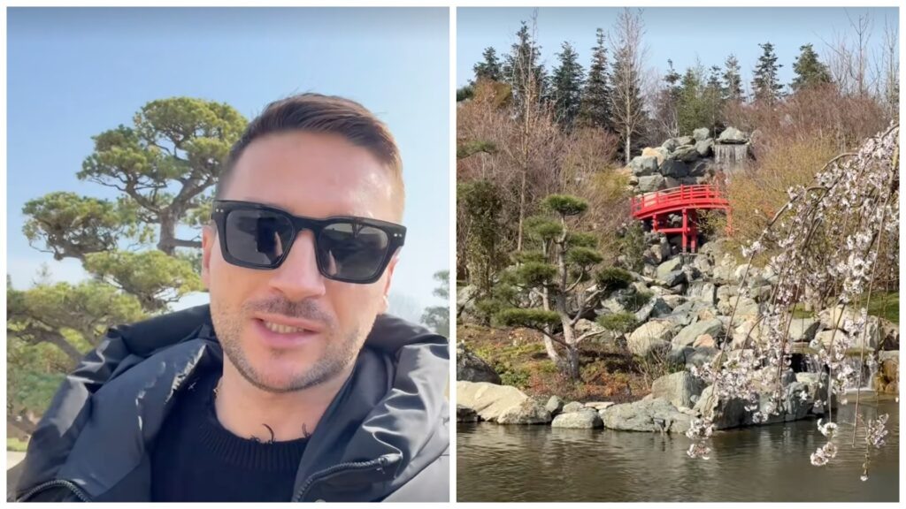 Прогулка по Японскому саду в Краснодаре вдохновила певца Лазарева на путешествие