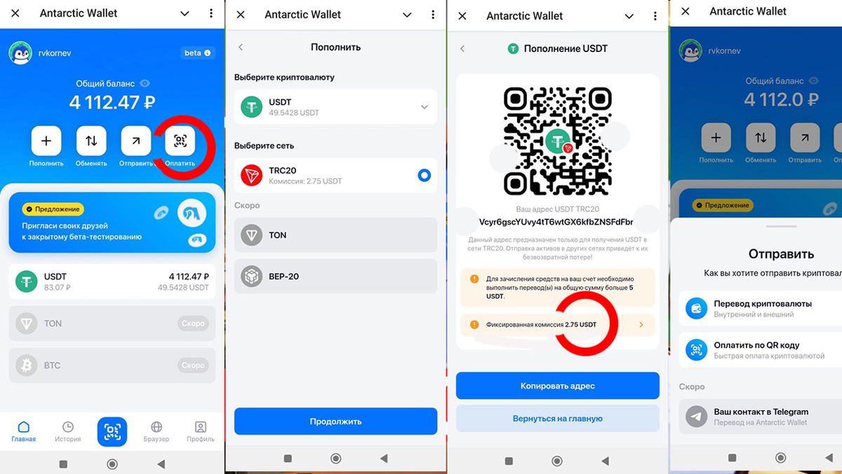 Обзор криптокошелька Антарктик для оплаты криптой в России