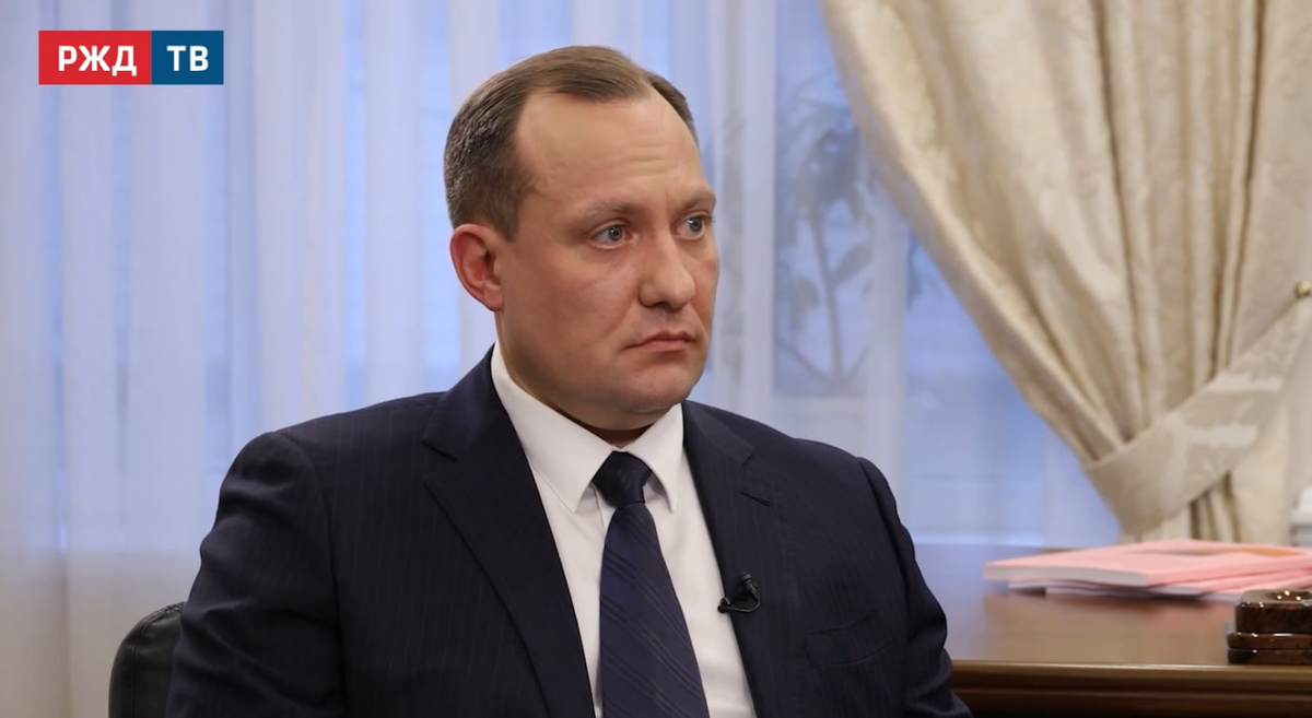 Роман Хойхин, начальник управления вагонного хозяйства РЖД. Источник: РЖД ТВ