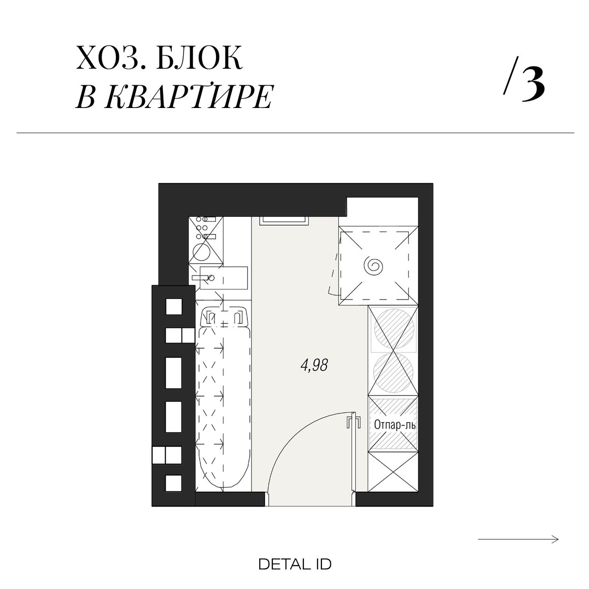 Хоз.блок в квартире. Detal ID