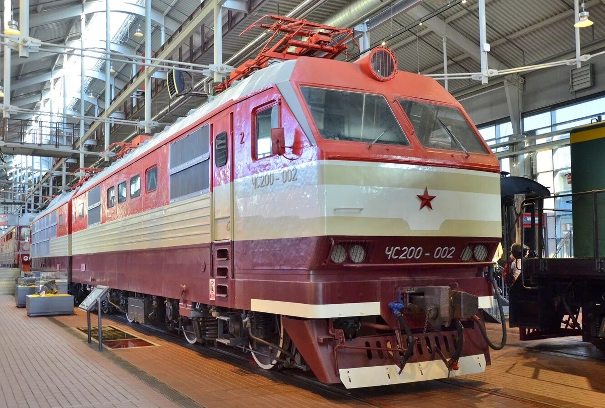 ЧС200-002 в Музее железных дорог России на Варшавском вокзале