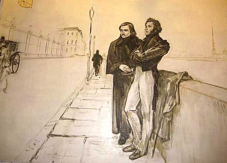 А.С. Пушкин и Н.В. Гоголь (и к ним поспешает издалека А.И. Сулакадзев, полагаю)....   