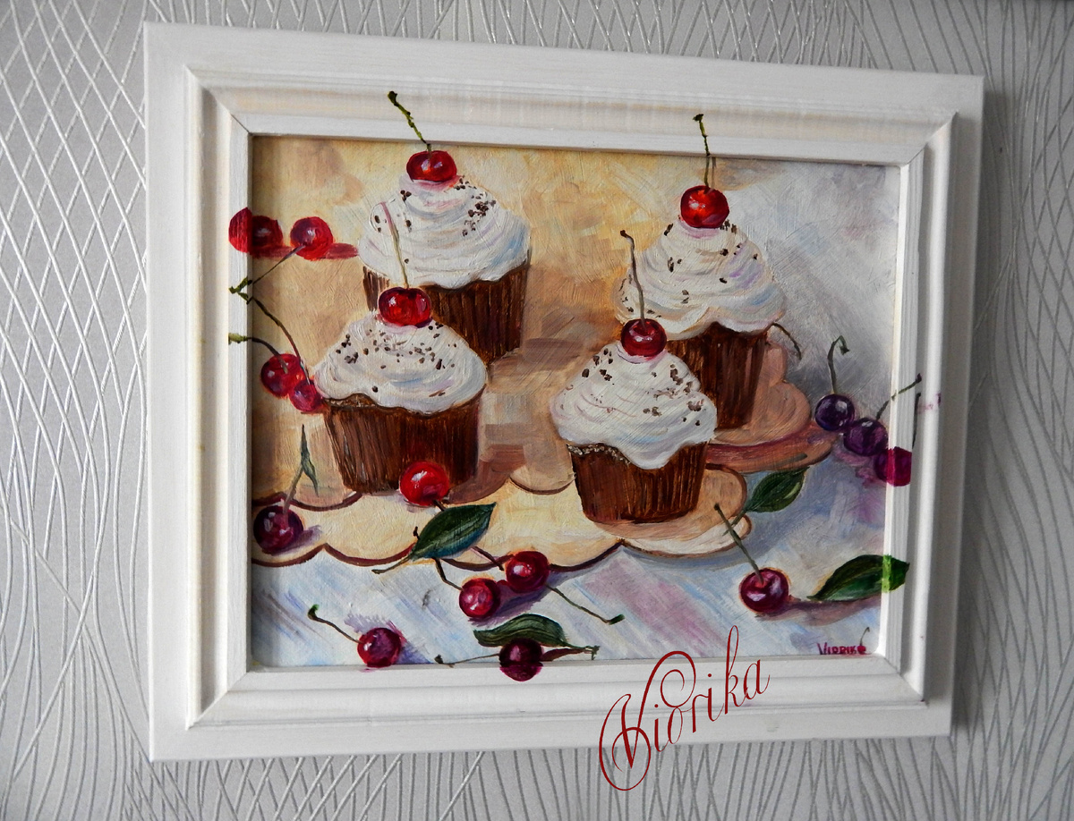 Фото картины автора. Холст. Лён. Масло. 24,5x30 см. + Рама 5 см