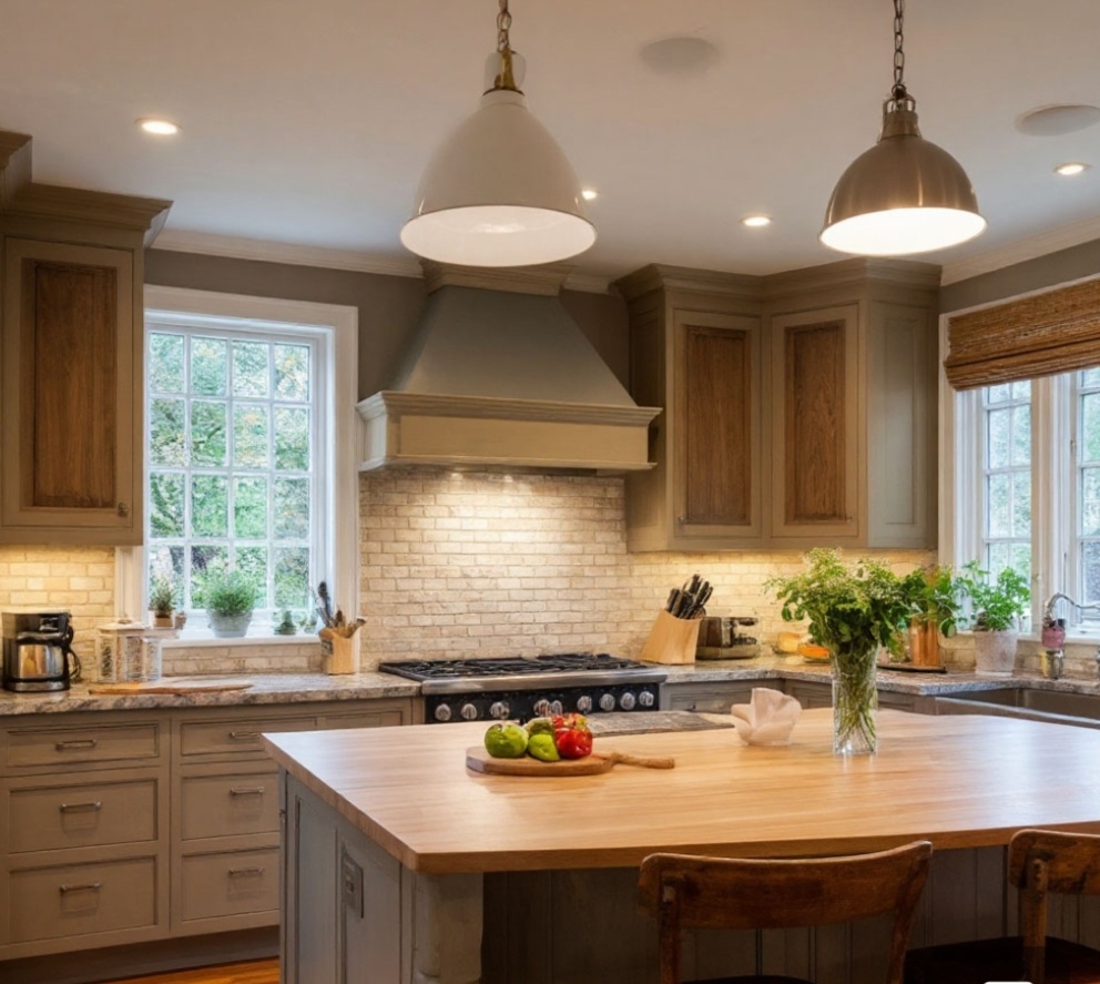 Светильники на кухне 