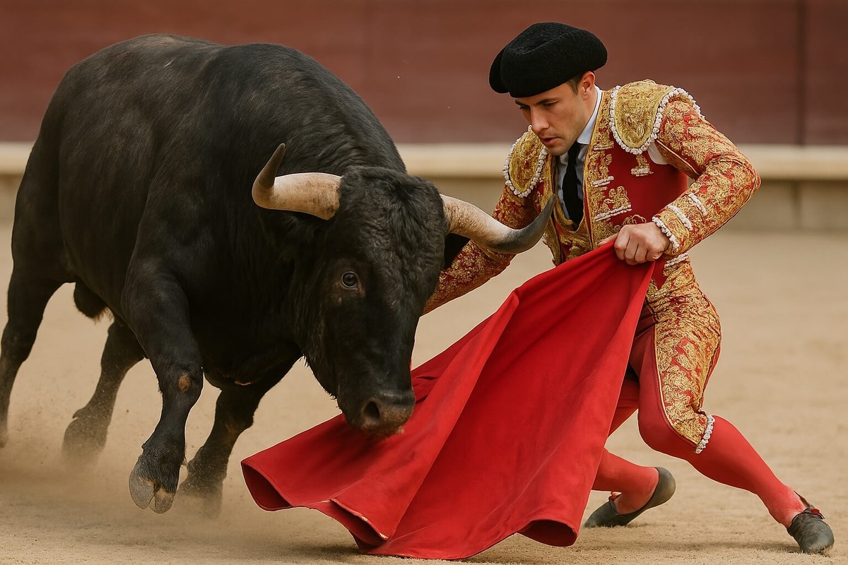    Быков раздражает не цвет, а движение