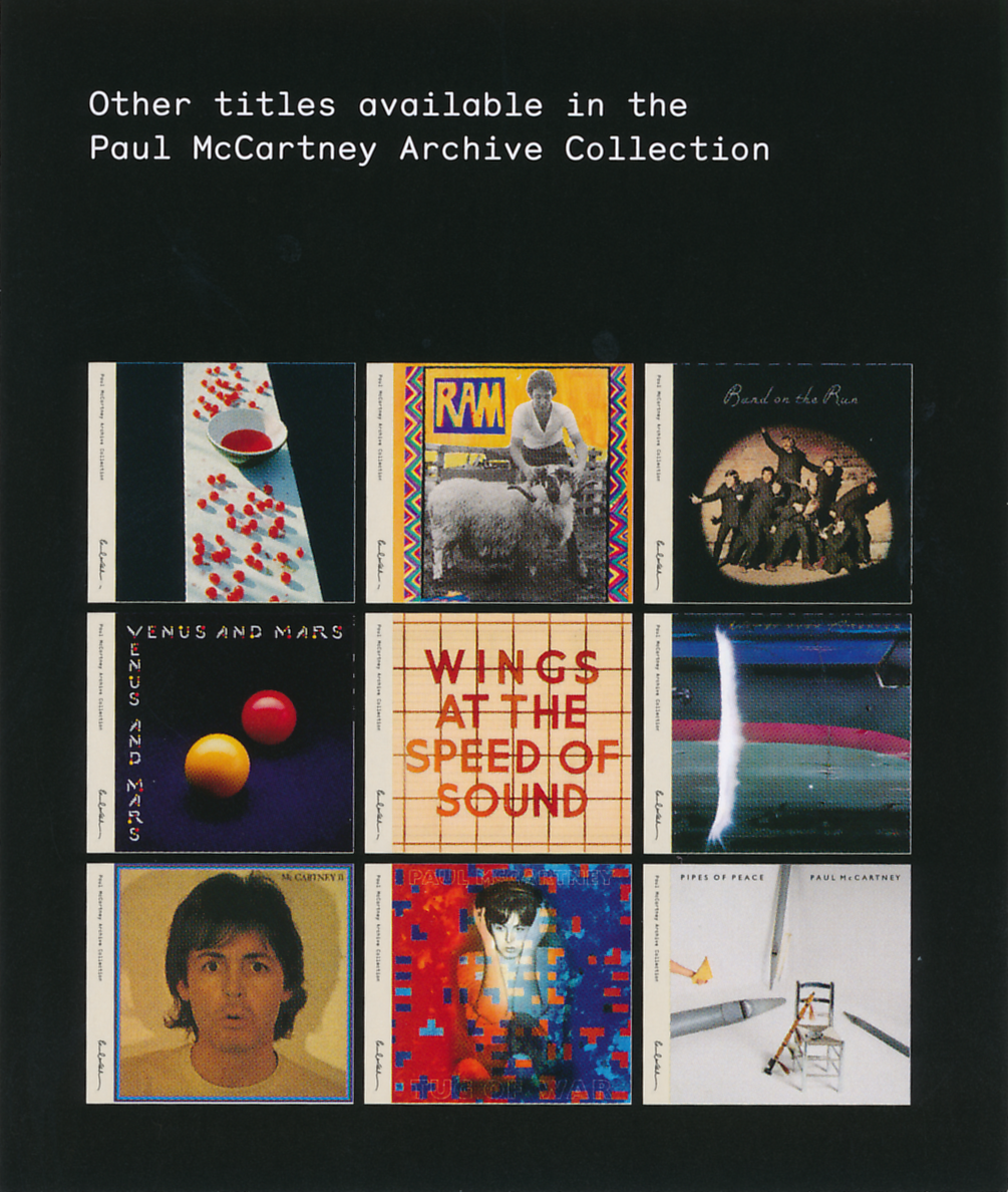 Paul McCartney Archive Collection Card Front.