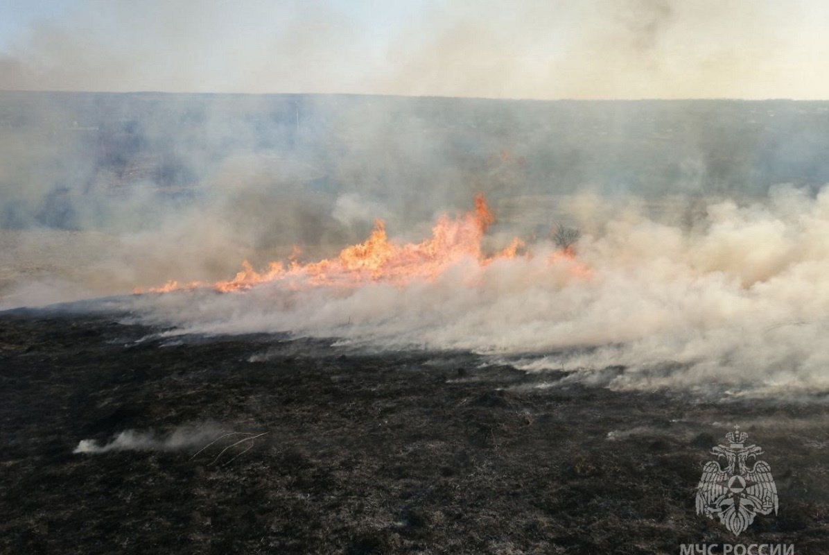    Пожар у села Трофимово в Лысковском округе
