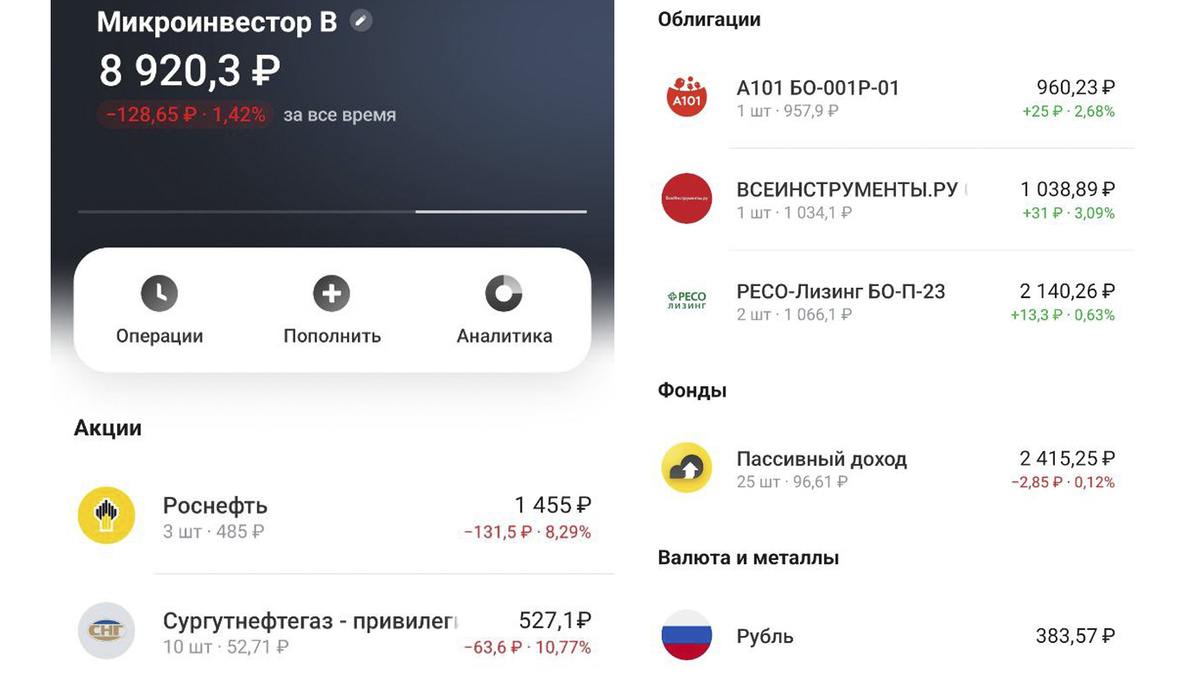 Баланс портфеля на 30.03.2025