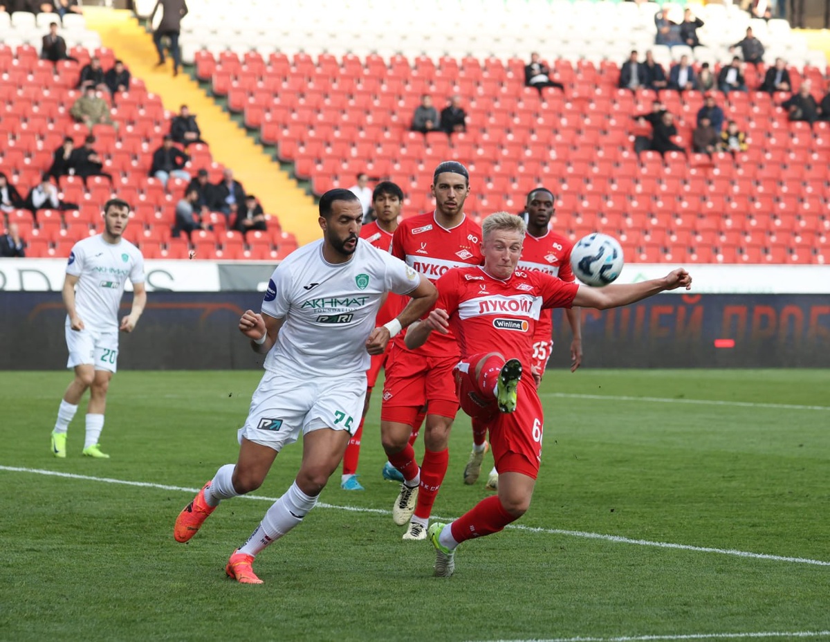 "Спартак" не дотянулся в Грозном до победы. Фото тг-канал "Ахмата"