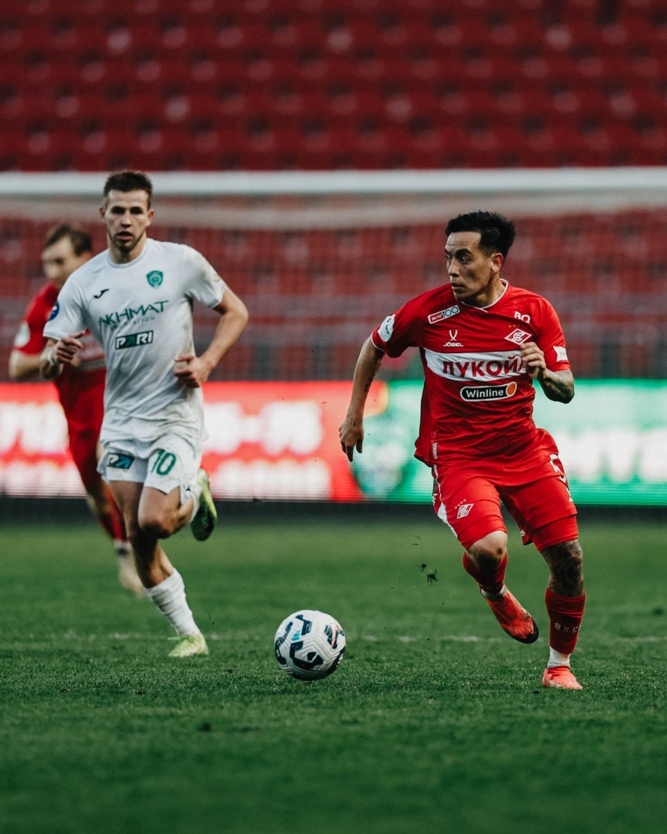 Дуарте не смог полноценно заменить Рябчука. ФОто тг-канал "Спартака"